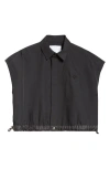 Sacai X Thomas Mason Mixed Media Top In Black 001