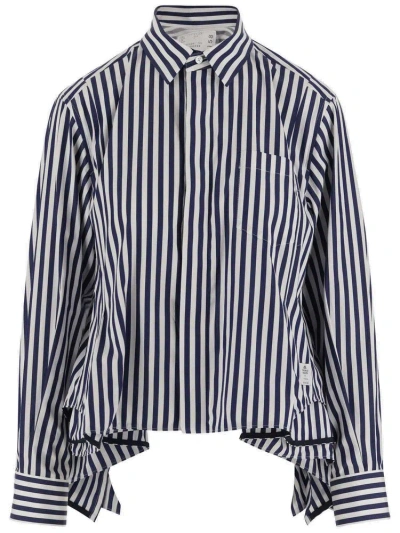 Sacai X Thomas Mason Striped Long In Multi