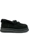 Sacai X Ugg Black Loafers In Black