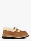 Sacai X Ugg Suede And Fur Ugg X Sacai Loafer In Neutral