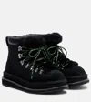 Sacai X Ugg Suede And Shearling Hiking Boots In Black