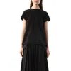 Sacai X Women's Cotton Poplin X Jersey T-shirt