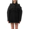 Shop Sacai X Women's Grosgrain Bonding X Wool Melton Dress In Black