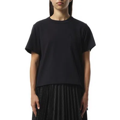Sacai X Women's Plaid Print X Cotton Jersey T-shirt In Green/brown