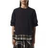 Sacai Knitted Panel Shirt Shirt And Blouse Multicolor In Multi