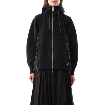 Sacai X Women's Sponge Sweat X Nylon Twill Hoodie