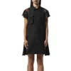 Sacai X Women's Suiting X Satin Dress In Black
