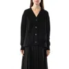 Sacai X Women's Wool Knit X Cotton Poplin Cardigan