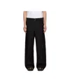 Sacai Black Wtaps Edition Cotton Back Satin Cargo Pants In Black