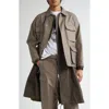 Sacai X Wtaps Cotton Back Satin Jacket In Brown