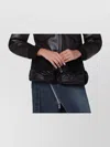 Sacai Zip Bomber Jacket With Faux Fur Collar In Black