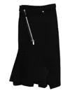 Sacai Zip-detail Skirt In Black