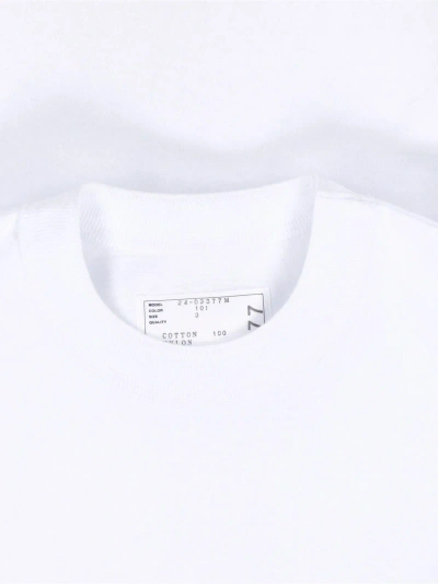 Sacai Zip Detail T-shirt In 101 White