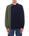 SACAI SACAI ZIP DETAILED CREWNECK JUMPER