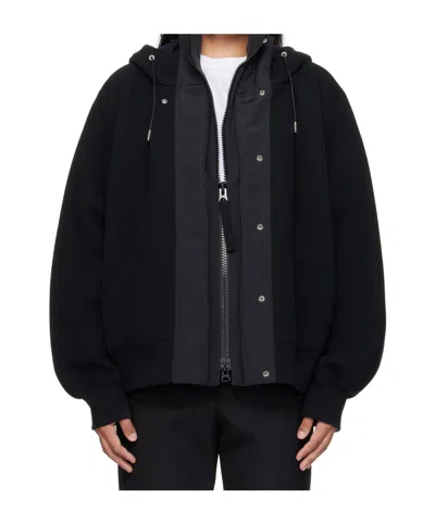 SACAI ZIP-FRONT HOODED JACKET