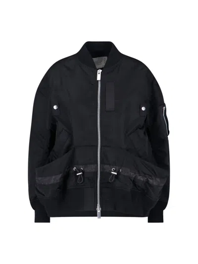 Sacai Zip Jacket In Black