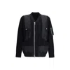 Sacai Zip-up Bomber Jacket In Black