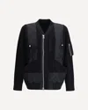 Sacai Zip-up Bomber Jacket In Black