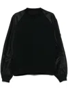 Sacai Men's Nylon And Cotton Sweatshirt In Black