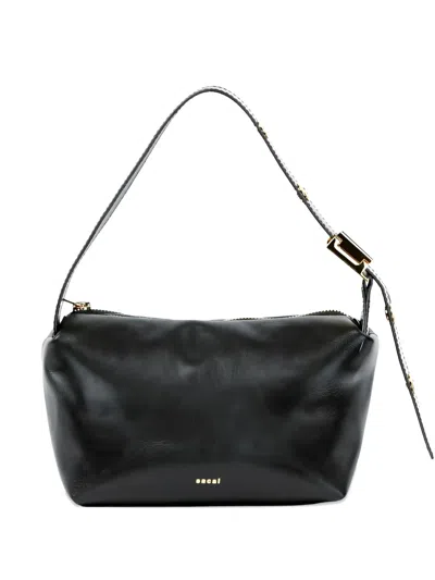 Sacai Zip Shoulder Bag In Black