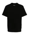 Sacai Drop-shoulder Cotton T-shirt In Black