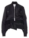 Sacai Zip-up Bomber Jacket In Black