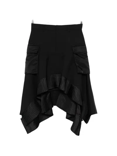 Sacai Zip-up Bomber Jacket In Black