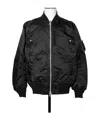 Sacai Zip-up Bomber Jacket In Black