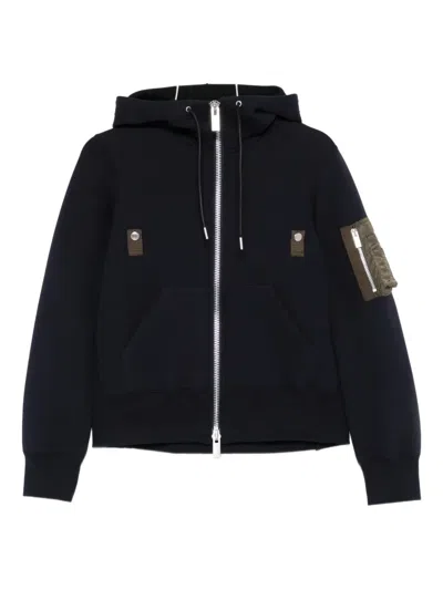 Sacai Zip-up Bomber Jacket In Blue