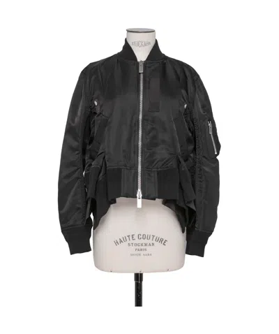 Sacai Zip-up Bomber Jackets In Black