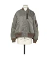 Sacai Twill Zipper Jacket In Gray