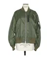 Sacai Zip-up Bomber Jacket In Green