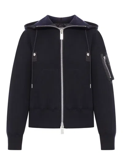 SACAI ZIP-UP JACKET WITH HOOD