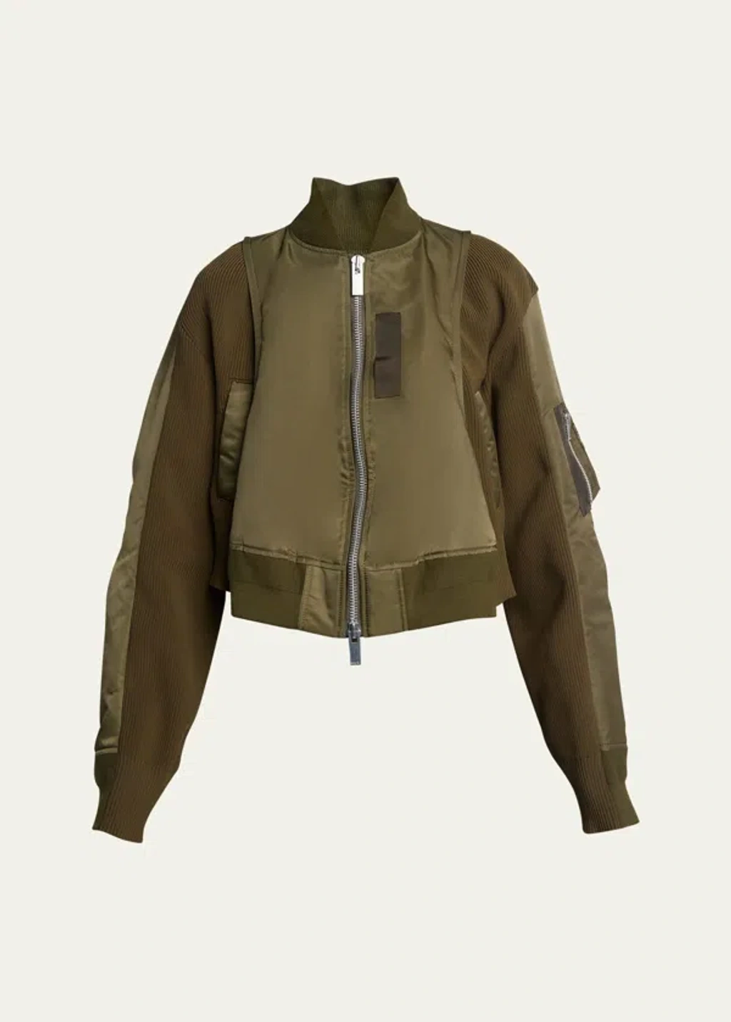 Sneaker Jacket Net A Porter Sacai Nike Sacai Zip-up Layered Bomber