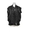 Sacai Sleeveless Nylon Zip-up Jacket In Black