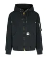 Sacai Hooded Bomber Jacket Arm Pocket In Black