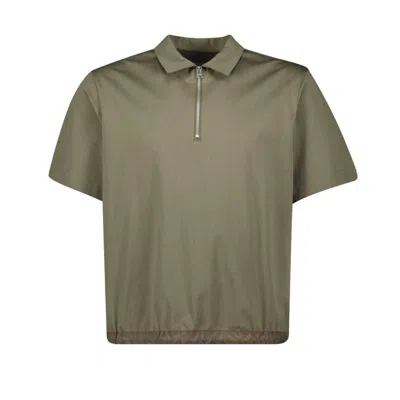 Sacai Jersey Polo Shirt In Green