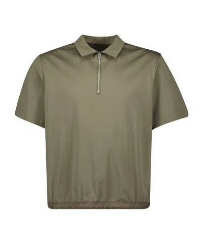 SACAI SACAI ZIPPED POLO SHIRT