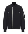 Sacai Zippered Sweatshirt With Ribbed Cuffs And Pockets In Black