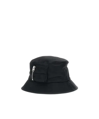 Sacai Zipper-detail Bucket Hat In Black