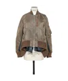 Sacai Khaki Nylon Twill Bomber Jacket In Brown