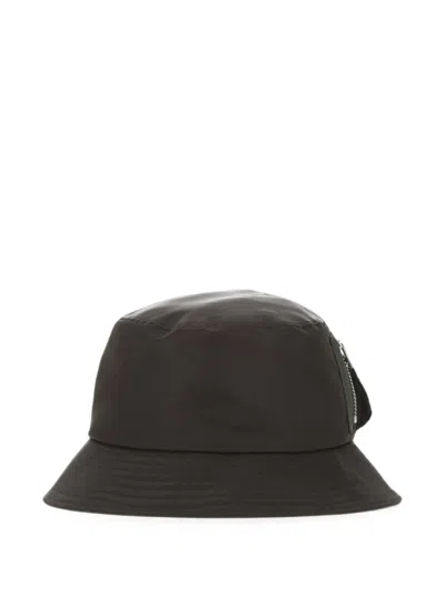 Sacai Zip-pocket Bucket Hat In Black