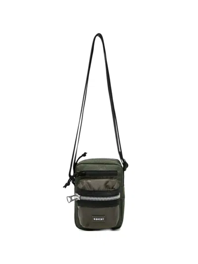 Sacai Zip-pocket Crossbody Bag In Blue
