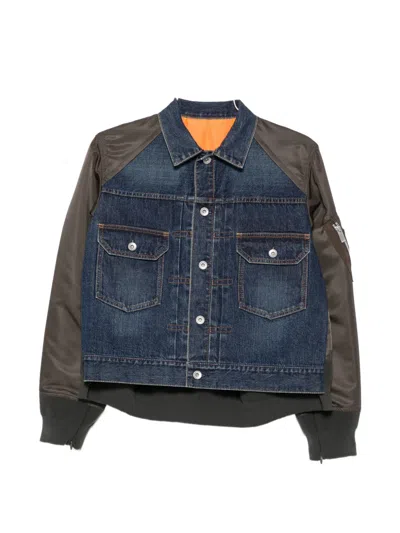 Sacai Zip-pocket Jacket In Multi