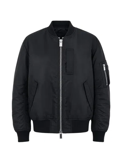 Sacai Zip-up Twill Jacket In Blue