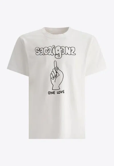 Sacai Gonz Printed T-shirt In White