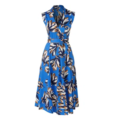 Sacha Drake Women's Beauford Dress In Blue Tan White