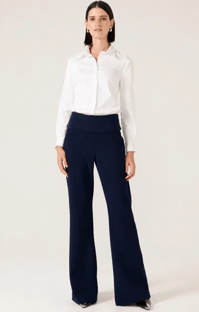 Sacha Drake Women's Blue Classic Stretch Crepe Trouser In Navy