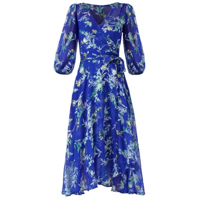 Sacha Drake Women's Blue Elspeth Wrap Dress In Sapphire Floral