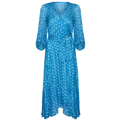 Sacha Drake Women's Blue Float Maxi Wrap Dress